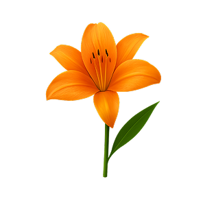 orange-daylily flower icon